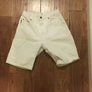 white jeans shorts